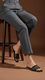 Black Fancy Slipper For Women FN7906