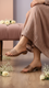 Brown Fancy Slipper For Ladies FN7910