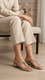 Silver Fancy Slipper For Women FN7912
