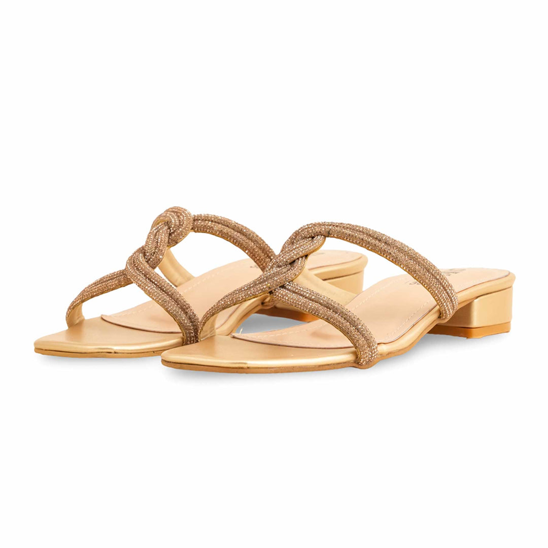 Golden Fancy Slipper For Women FN7912
