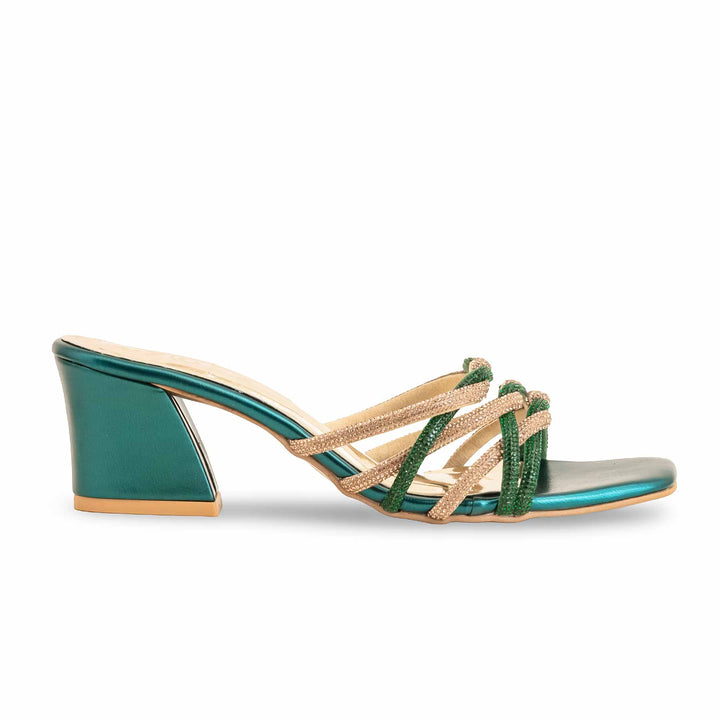 Green Fancy Slipper For Ladies FN7915