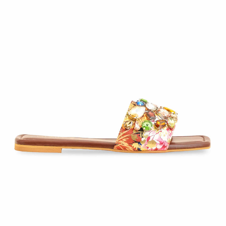 Brown Fancy Women Slipper FN7939