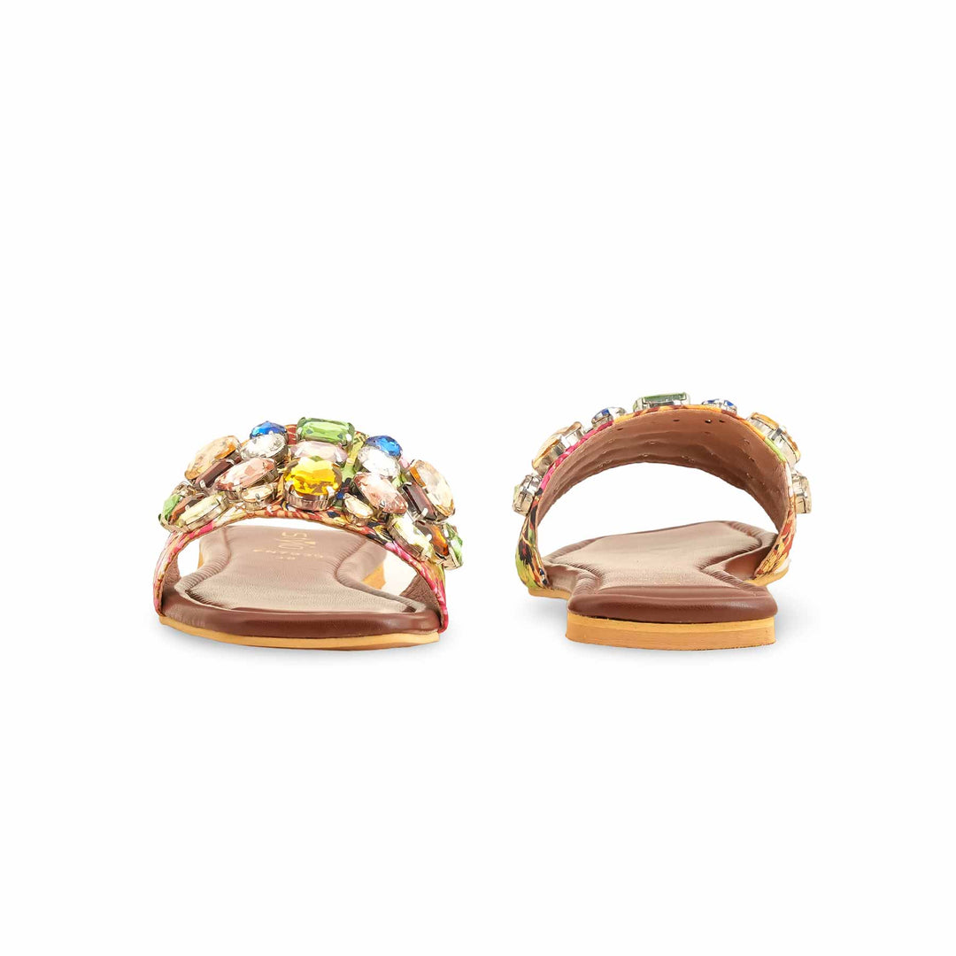 Brown Fancy Women Slipper FN7939