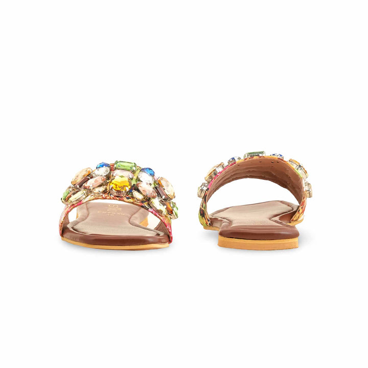 Brown Fancy Women Slipper FN7939