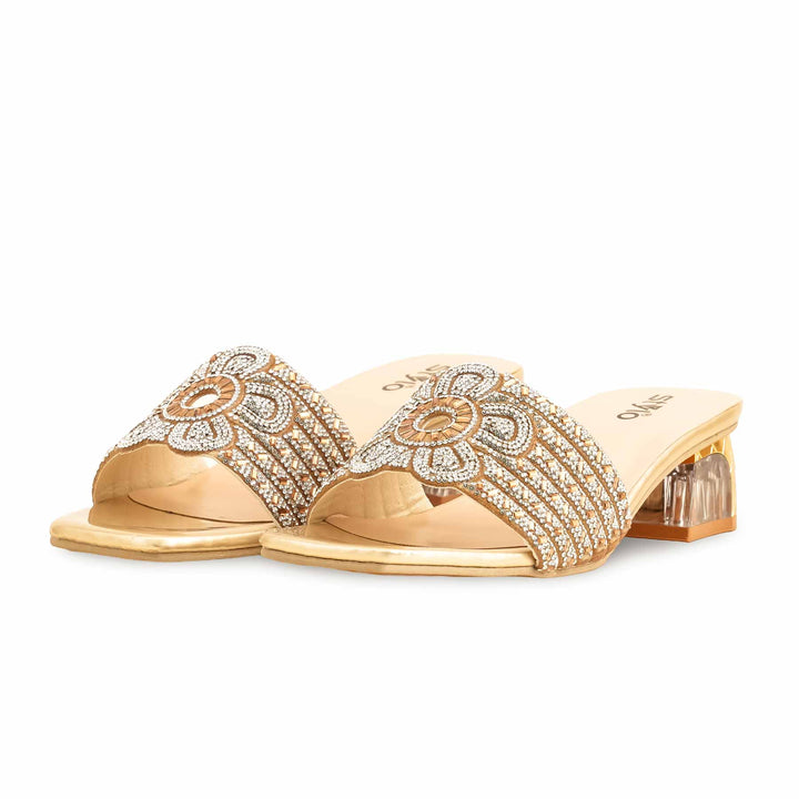 Golden Fancy Slipper For Women FN7949