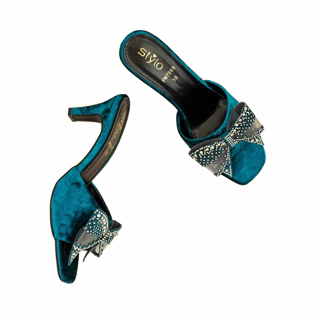 Seagreen Fancy Slipper For Women FN7969