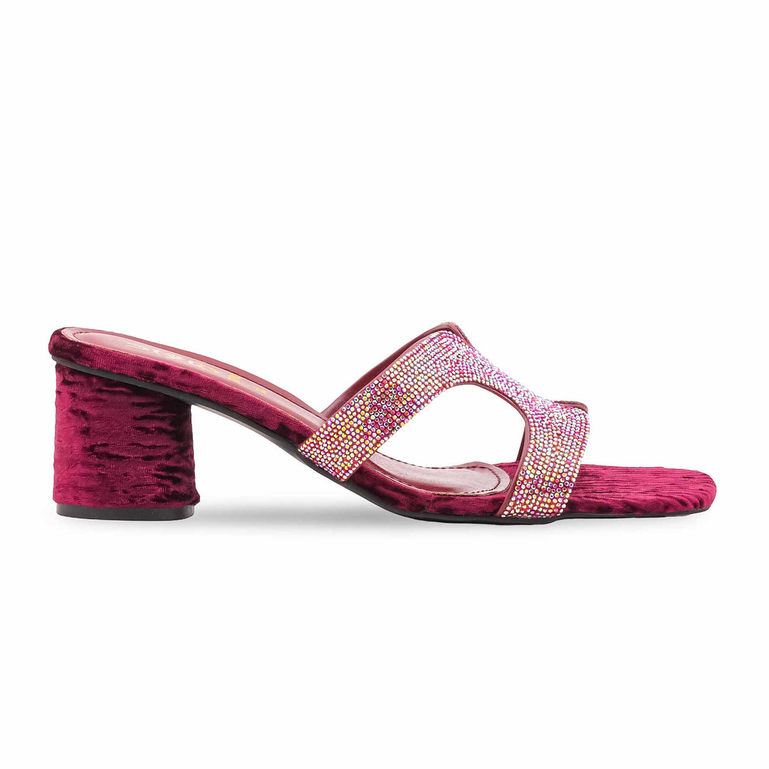 Maroon Fancy Women Slipper FN7983