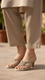 Golden Fancy Slipper For Women FN7989