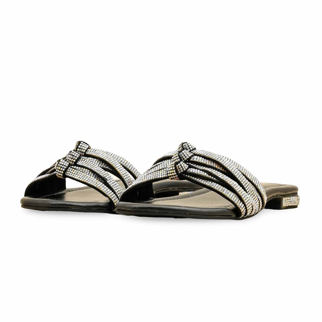 Black Fancy Slipper For Women FN7990