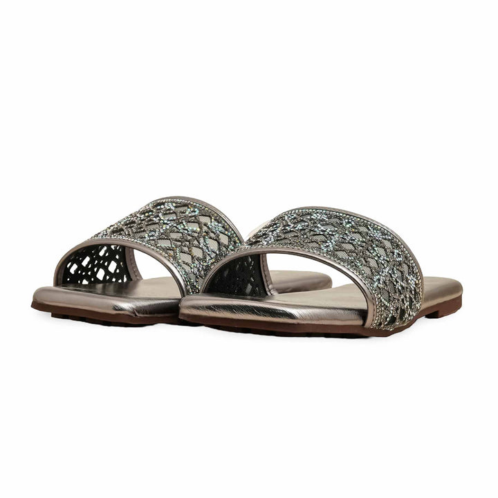Grey Fancy Slipper For Ladies FN7997