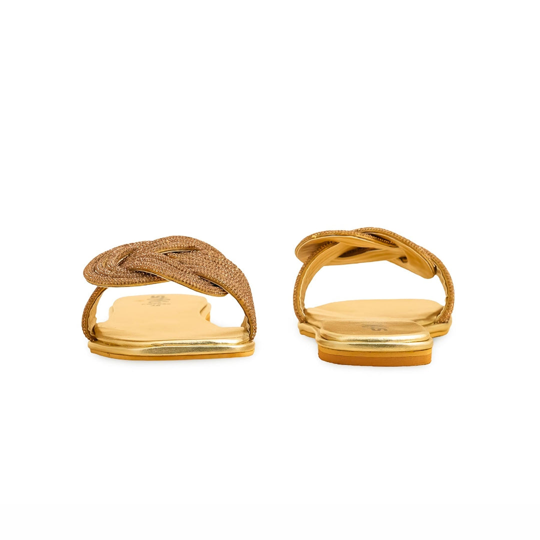 Golden Fancy Slipper For Ladies FN7998
