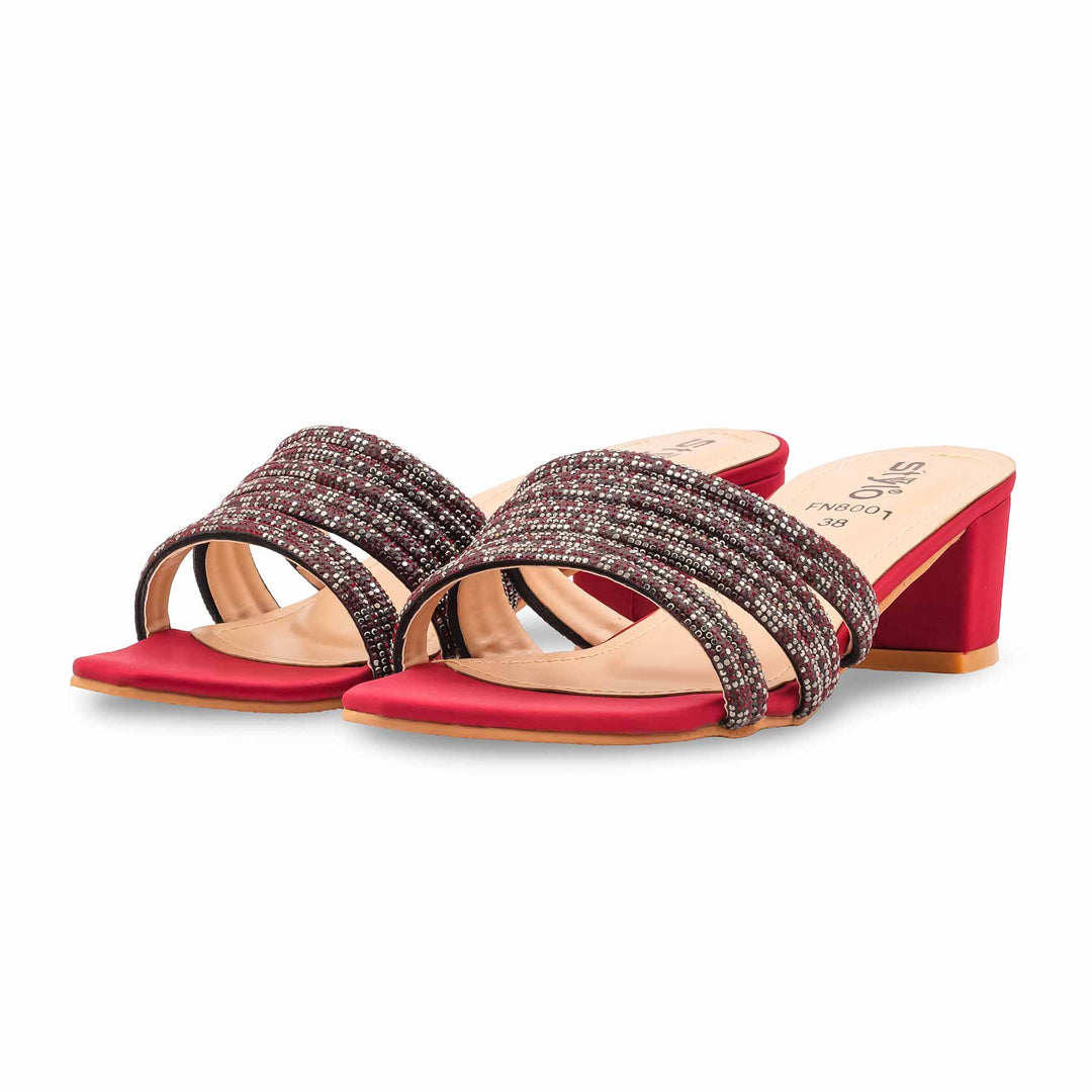 Maroon Fancy Slipper For Ladies FN8001