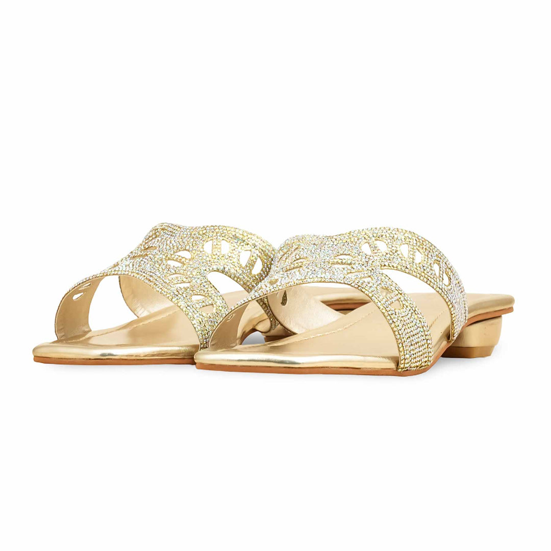 Golden Fancy Slipper For Ladies FN8008