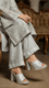 Silver Fancy Women Slipper FN8023