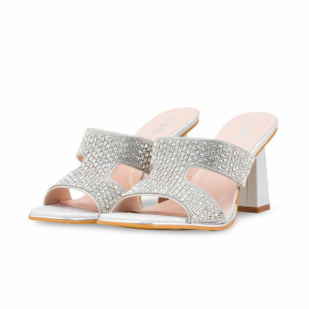Silver Fancy Women Slipper FN8026