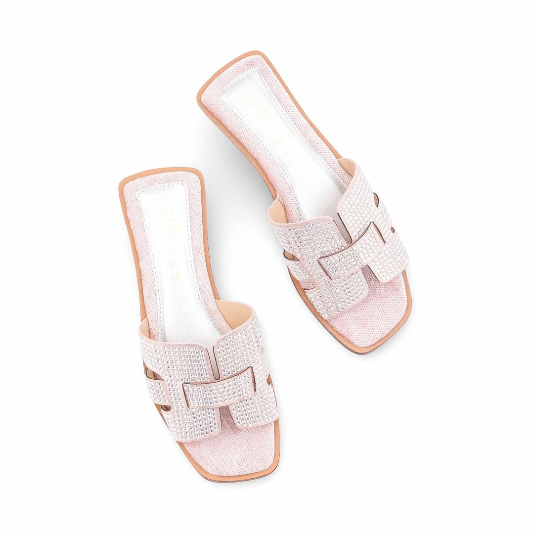 Peach Fancy Slipper For Ladies FN8029