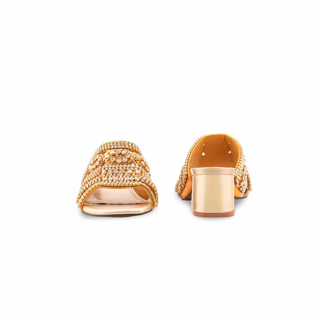 Golden Fancy Bridal Sandal FN8034