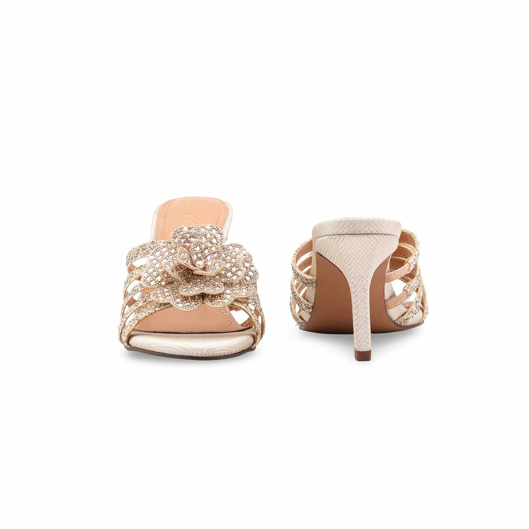 Golden Fancy Slipper For Women FN8044