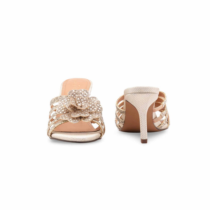 Golden Fancy Slipper For Women FN8044