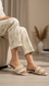 White Fancy Slipper For Women FN8045