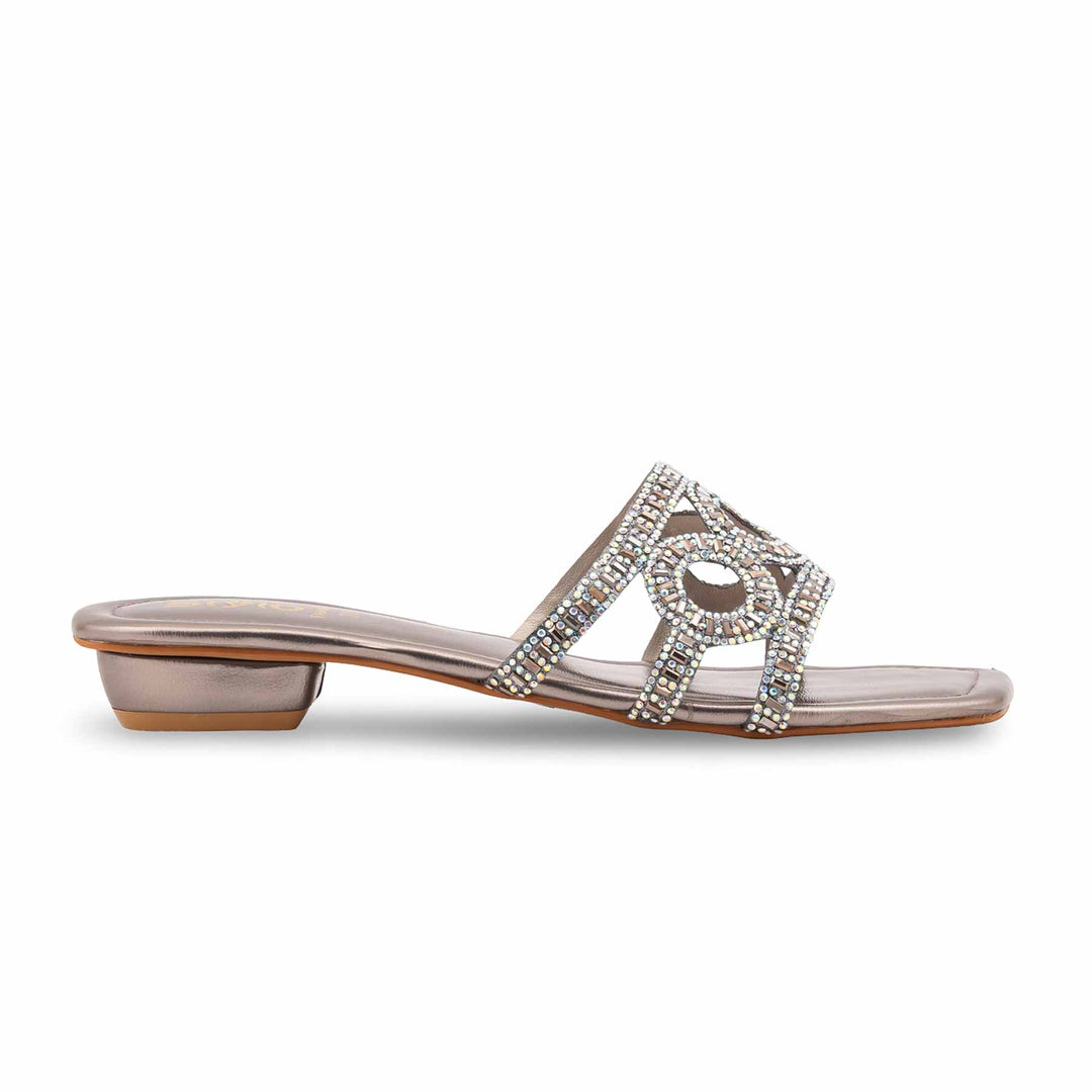 Grey Fancy Slipper For Ladies FN8055
