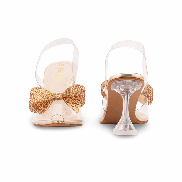 Golden Fancy Sandal For Women FN8078