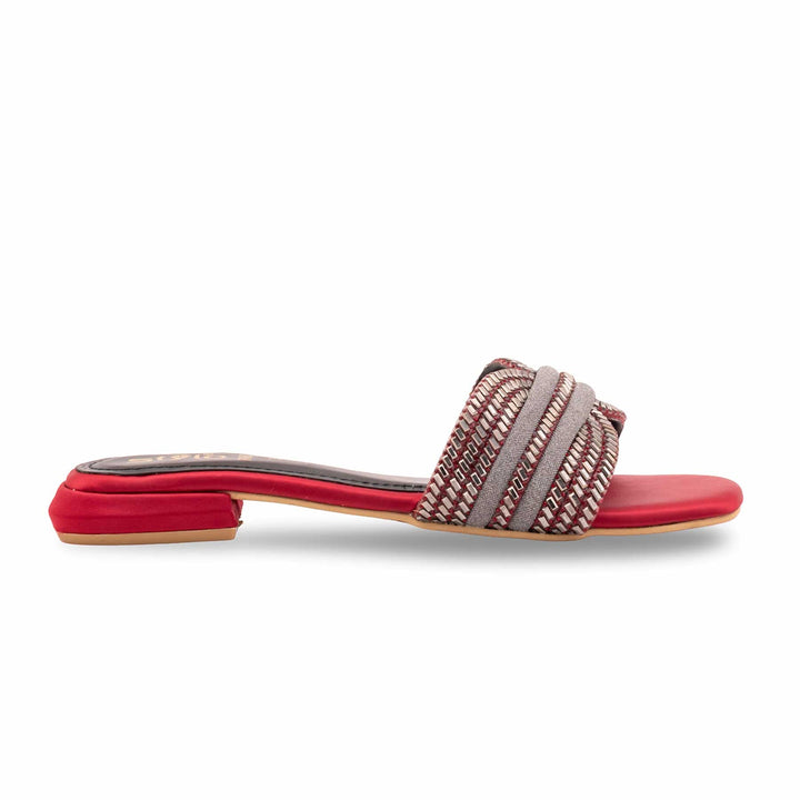 Maroon Fancy Slipper For Ladies FN8084