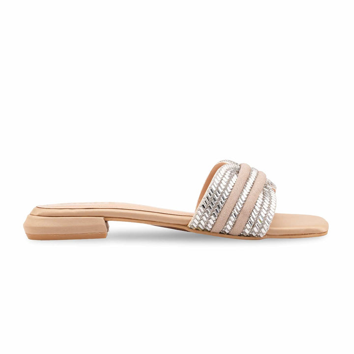 Golden Fancy Slipper For Ladies FN8084