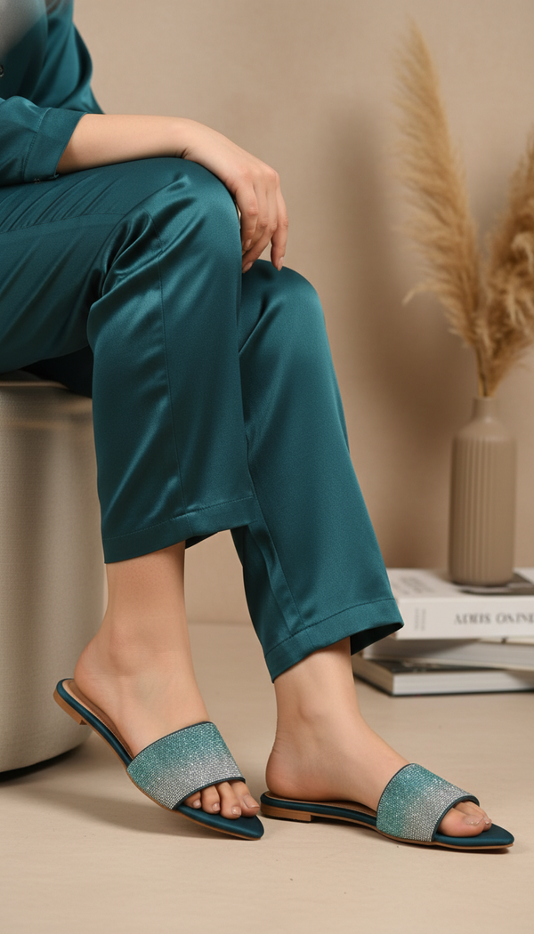 شبشب نسائي أخضر أنيق FN8087