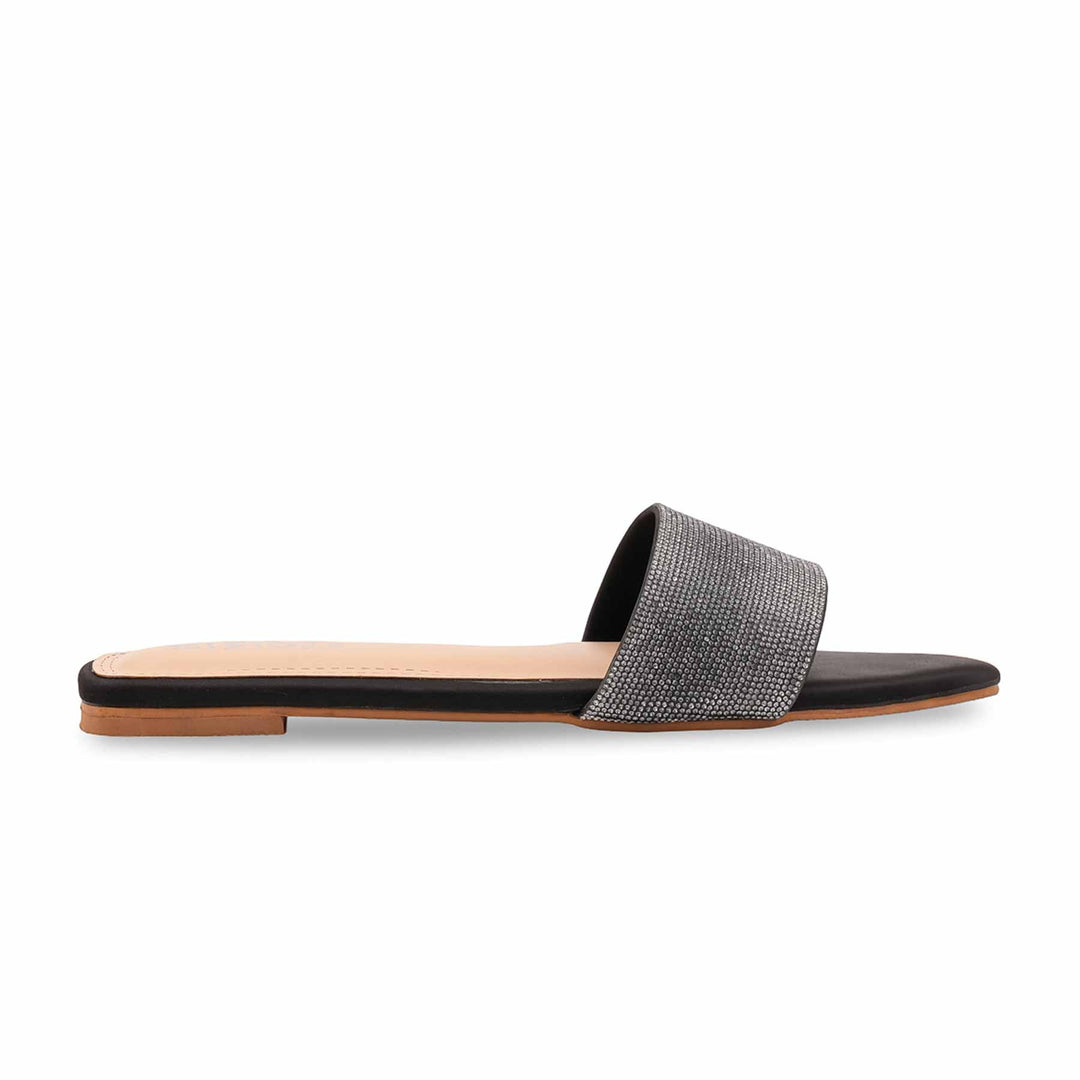 Black Fancy Slipper For Women FN8087