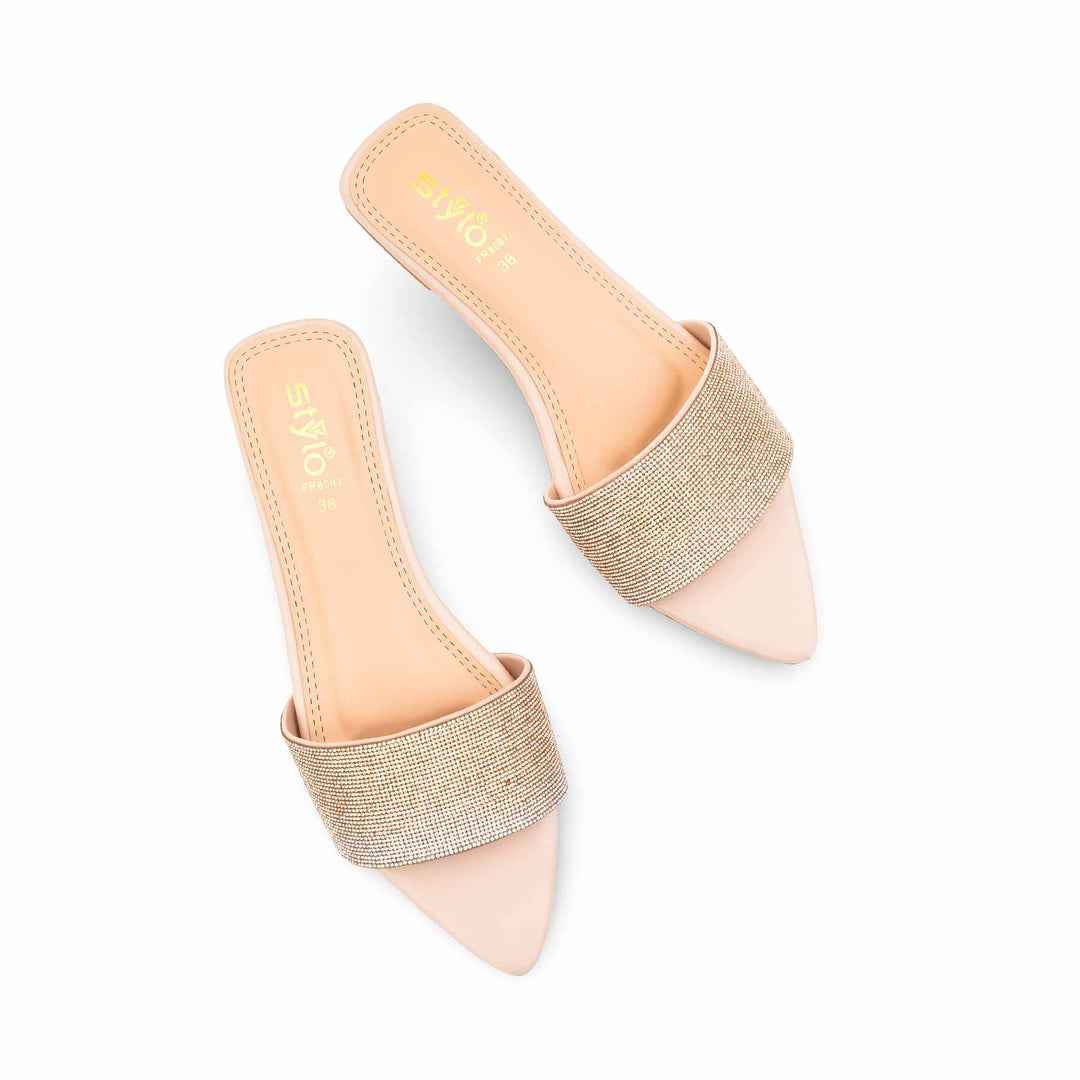 Golden Fancy Slipper For Ladies FN8087