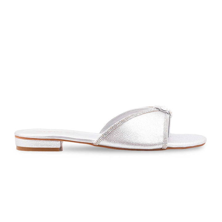 Silver Fancy Women Slipper FN8102