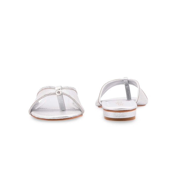 Silver Fancy Women Slipper FN8102