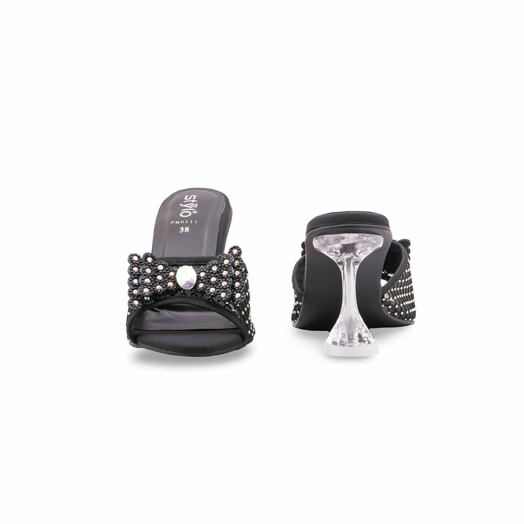 Black Fancy Women Slipper FN8111