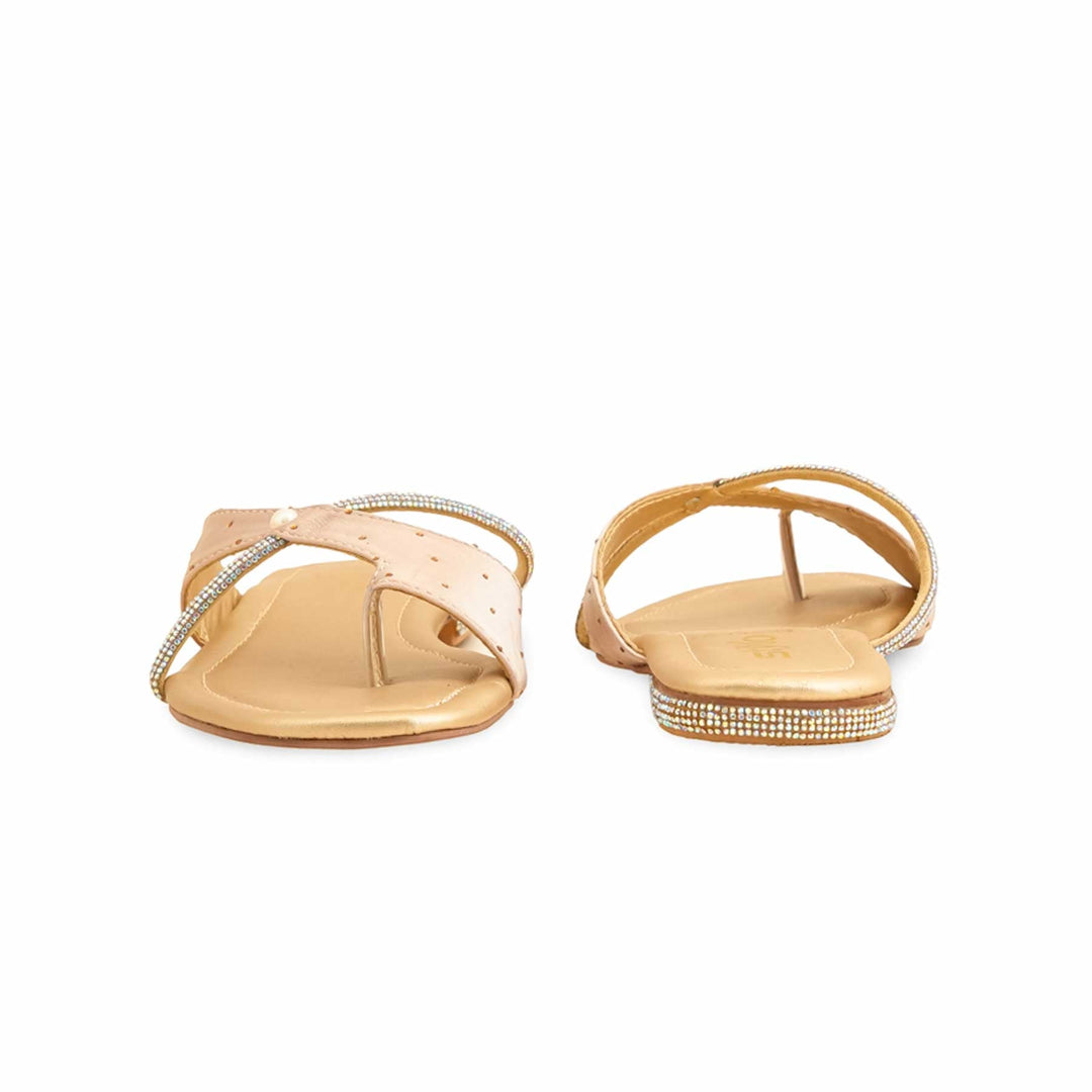 Golden Formal Chappal For Ladies FR0559