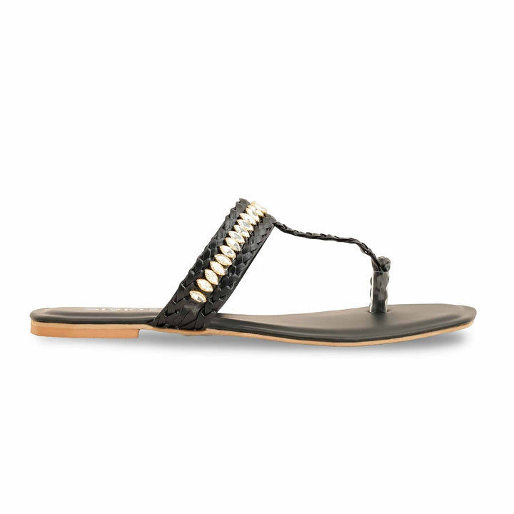 Black Formal Chappal For Ladies FR0563