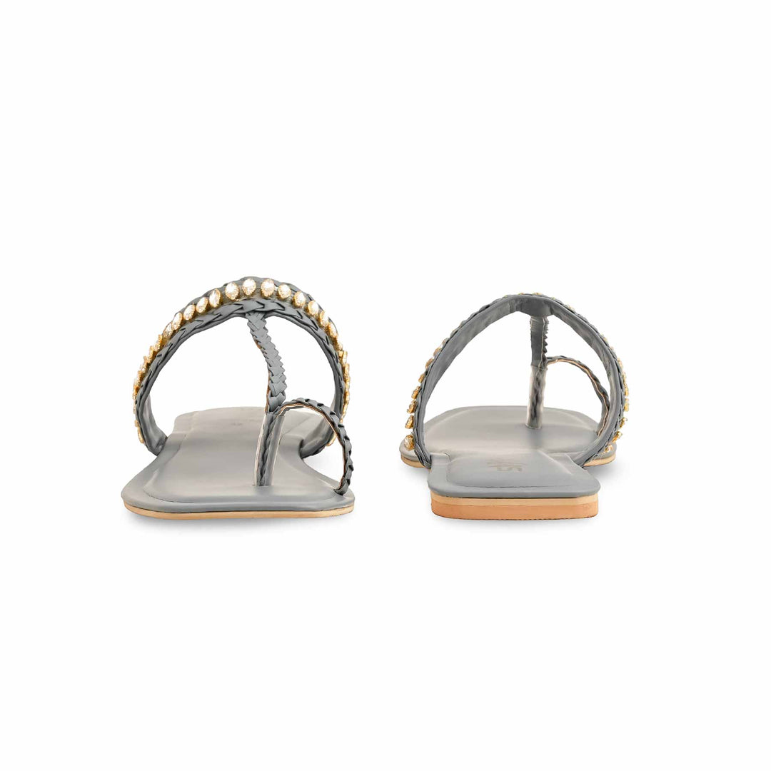 Grey Formal Chappal For Ladies FR0563