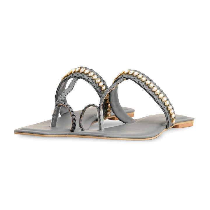 Grey Formal Chappal For Ladies FR0563