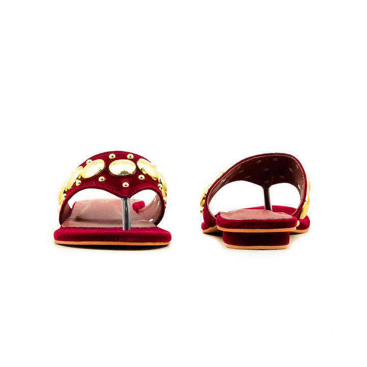 Maroon Formal Chappal For Ladies FR0568