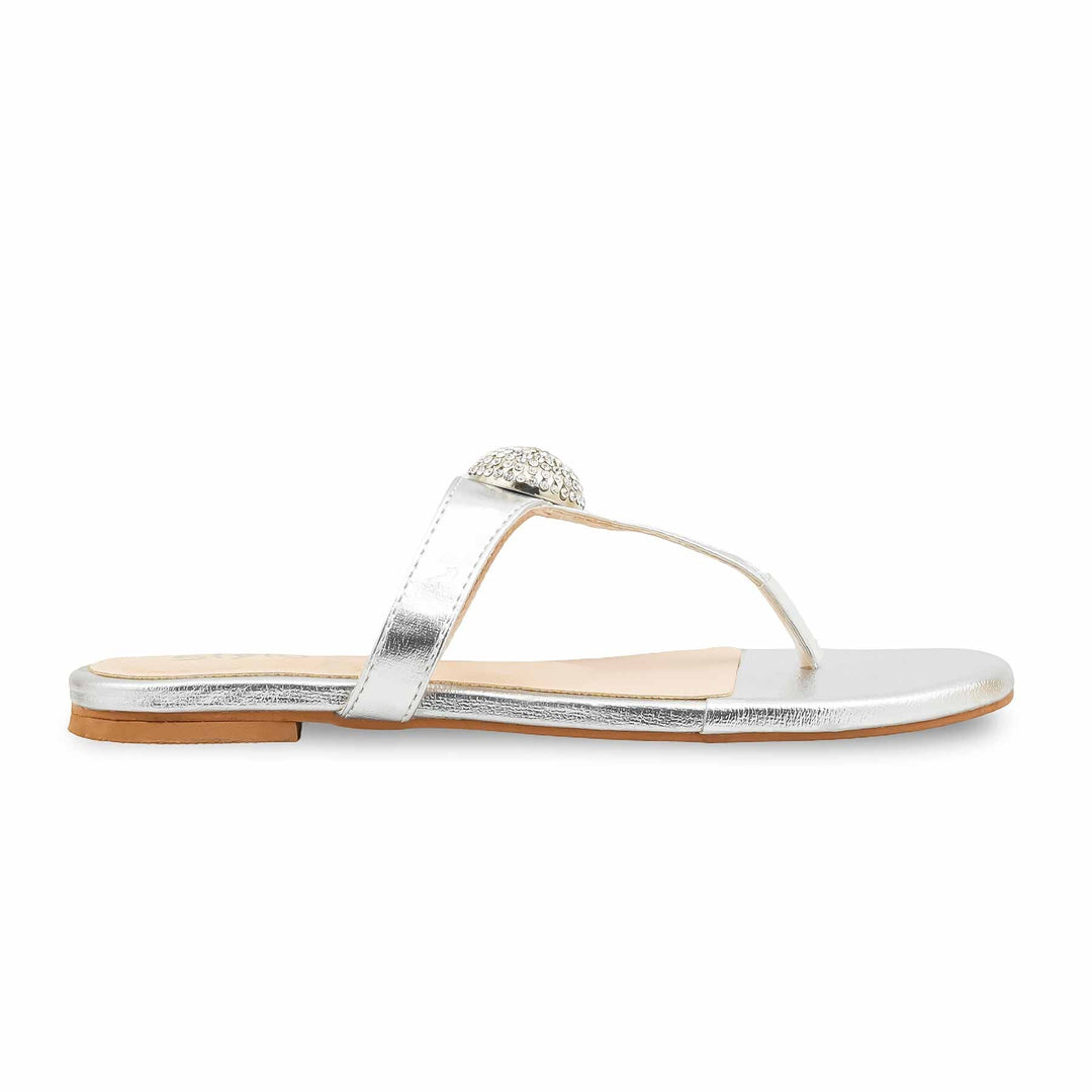Silver Formal Chappal For Women FR0576