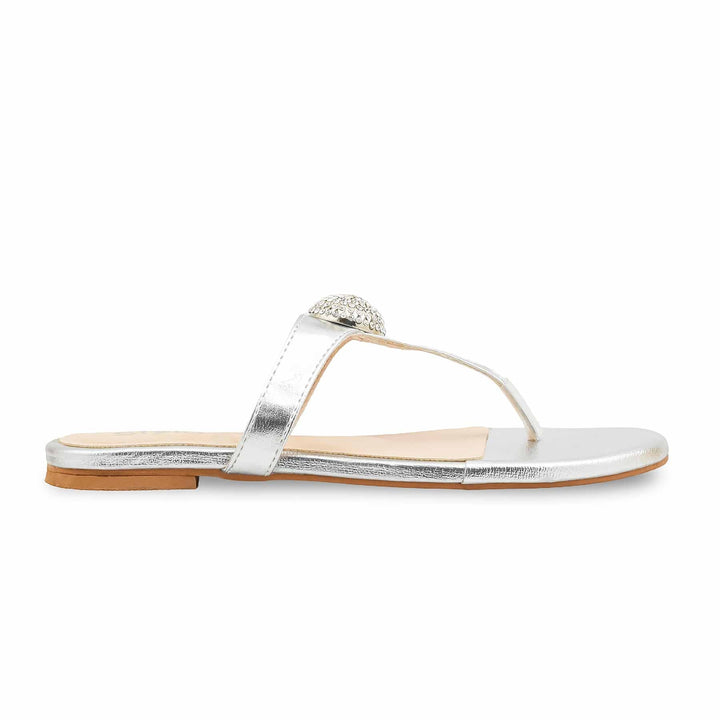 Silver Formal Chappal For Women FR0576