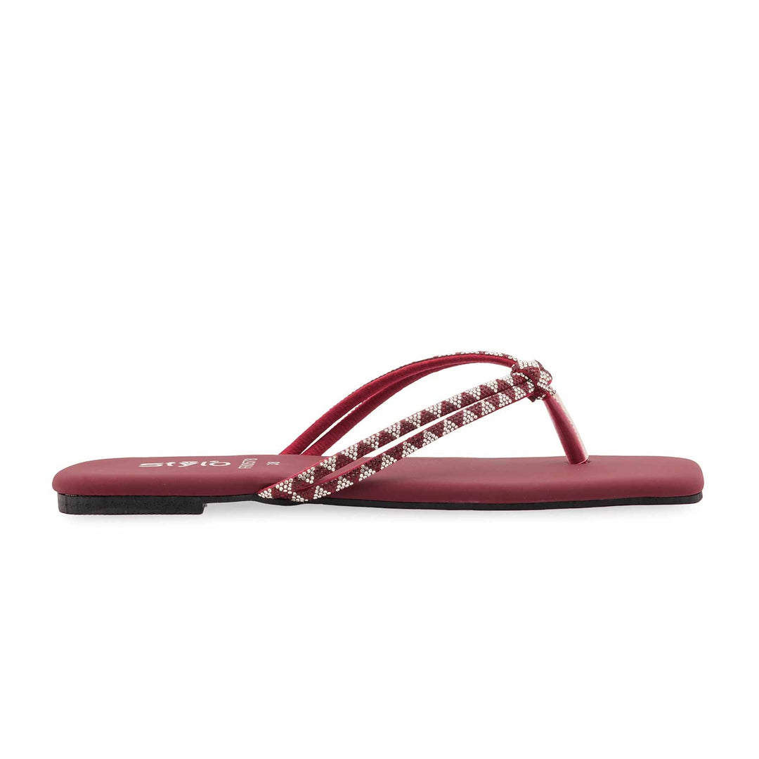 Maroon Formal Chappal For Women FR0578