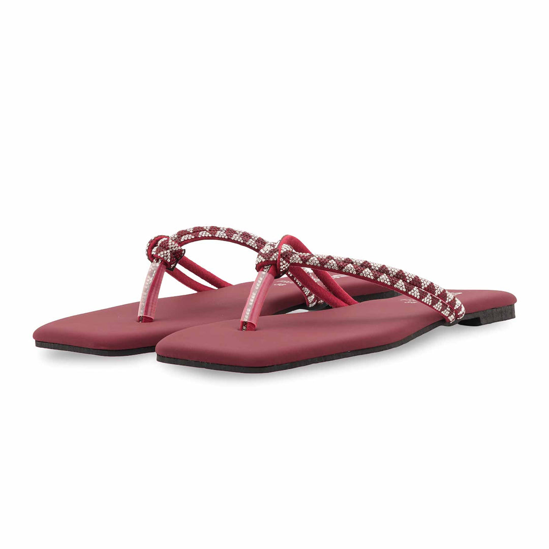 Maroon Formal Chappal For Women FR0578