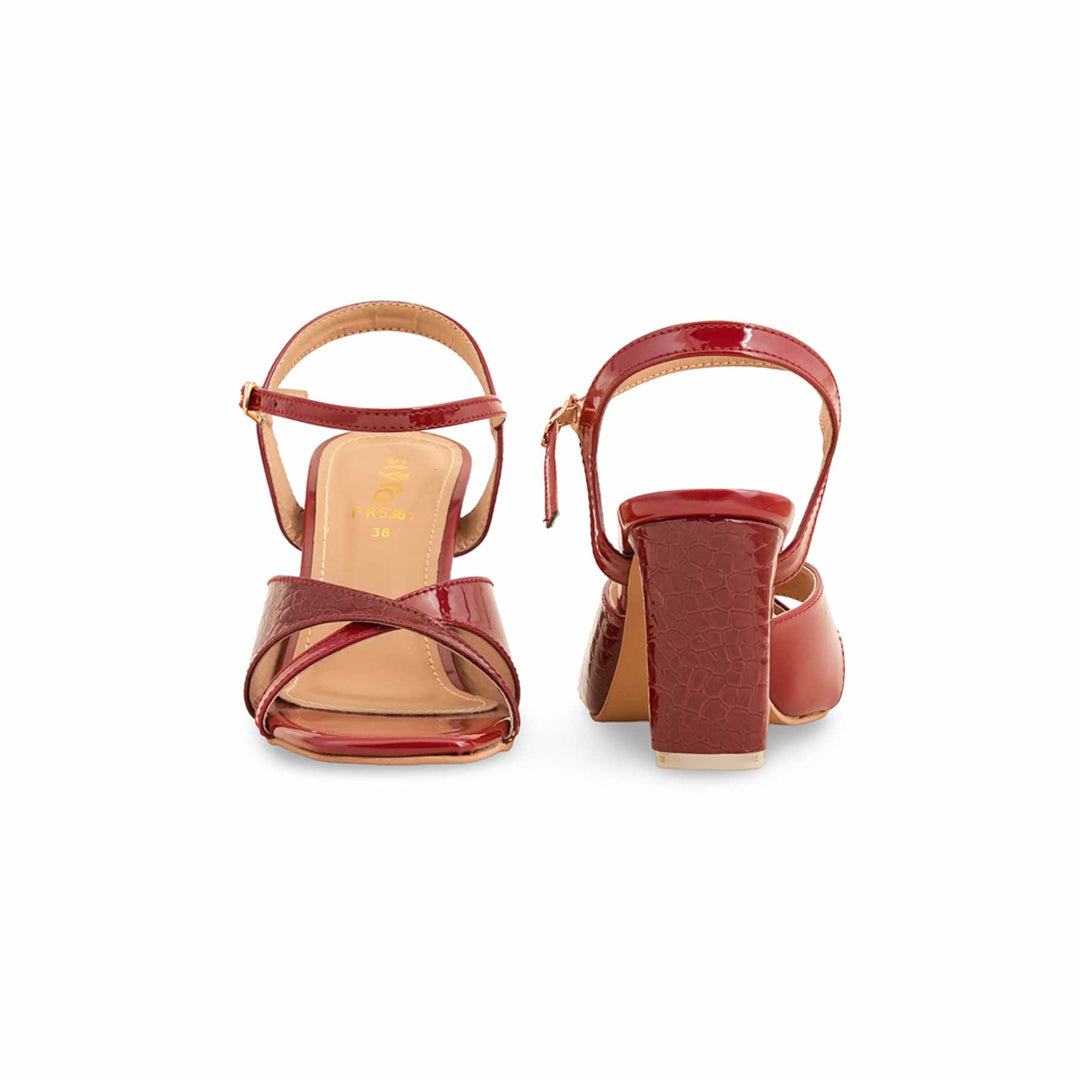 Maroon Formal Sandal For Ladies FR5367