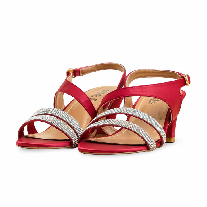Maroon Formal Sandal For Women FR5460