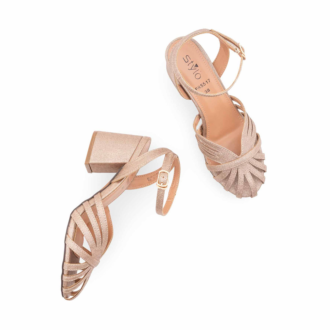 Golden Formal Sandal For Ladies FR5517