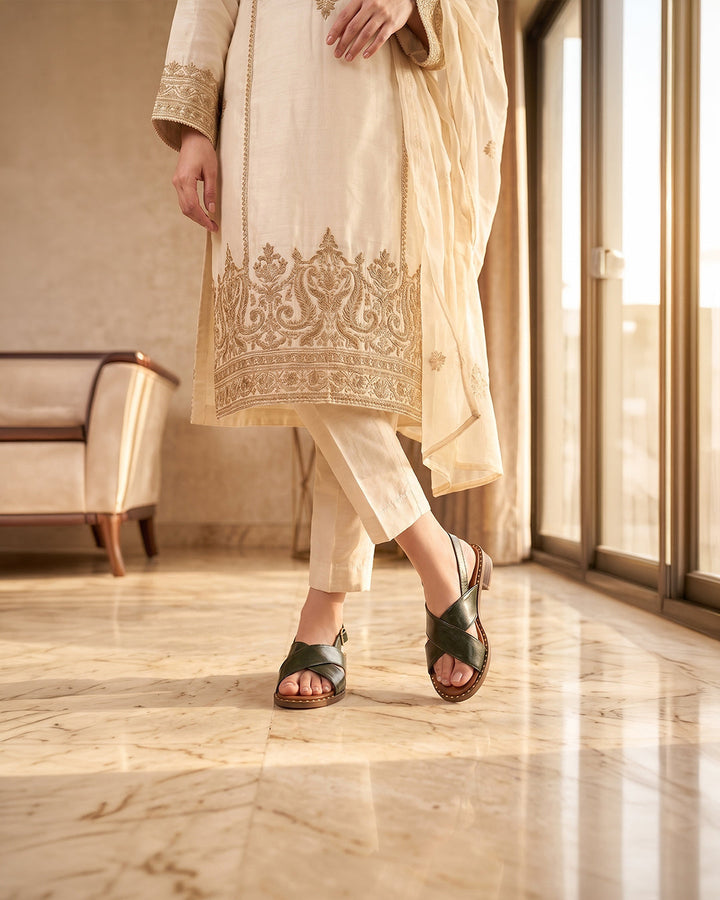 Olive Formal Women Sandal FR5536