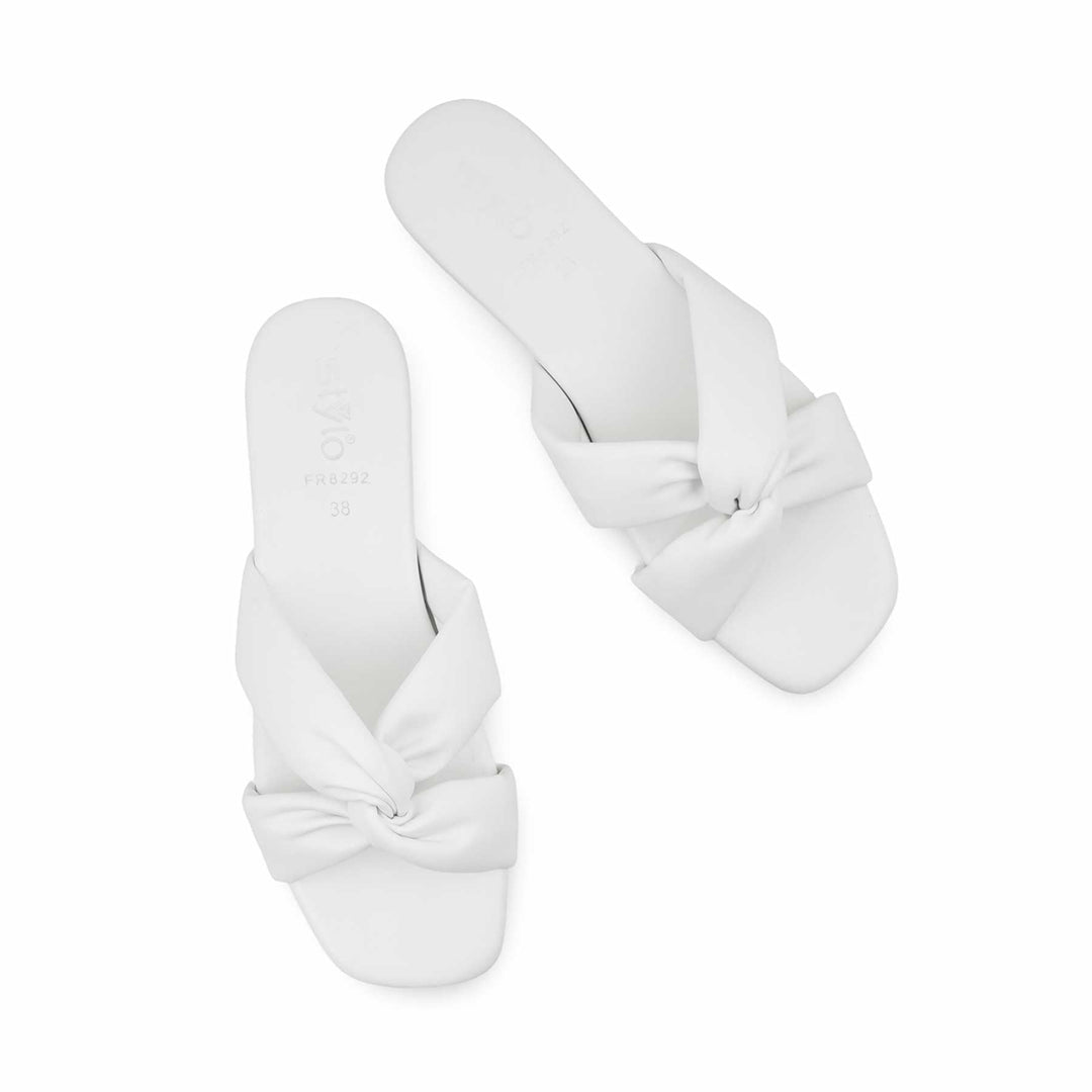 White Formal Slipper For Women FR8292