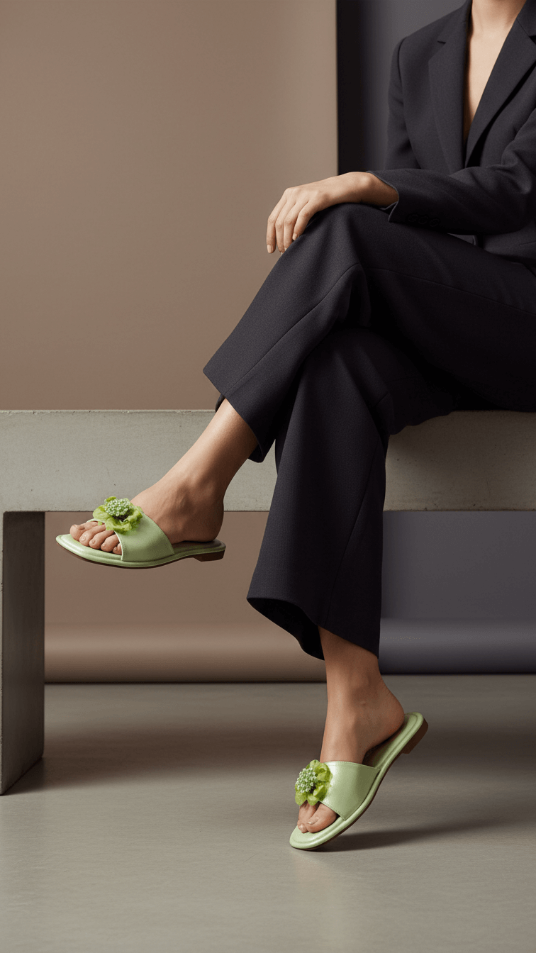 Pistagreen Formal Slipper FR8312