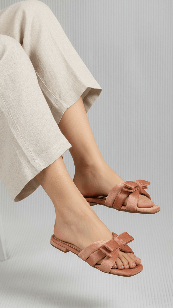 Peach Formal Slipper For Women FR8319